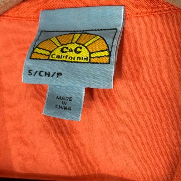 Vibrant Orange C&C California Cropped Linen Blend Jacket S | Y2K Retro Utility - Picture 5 of 8